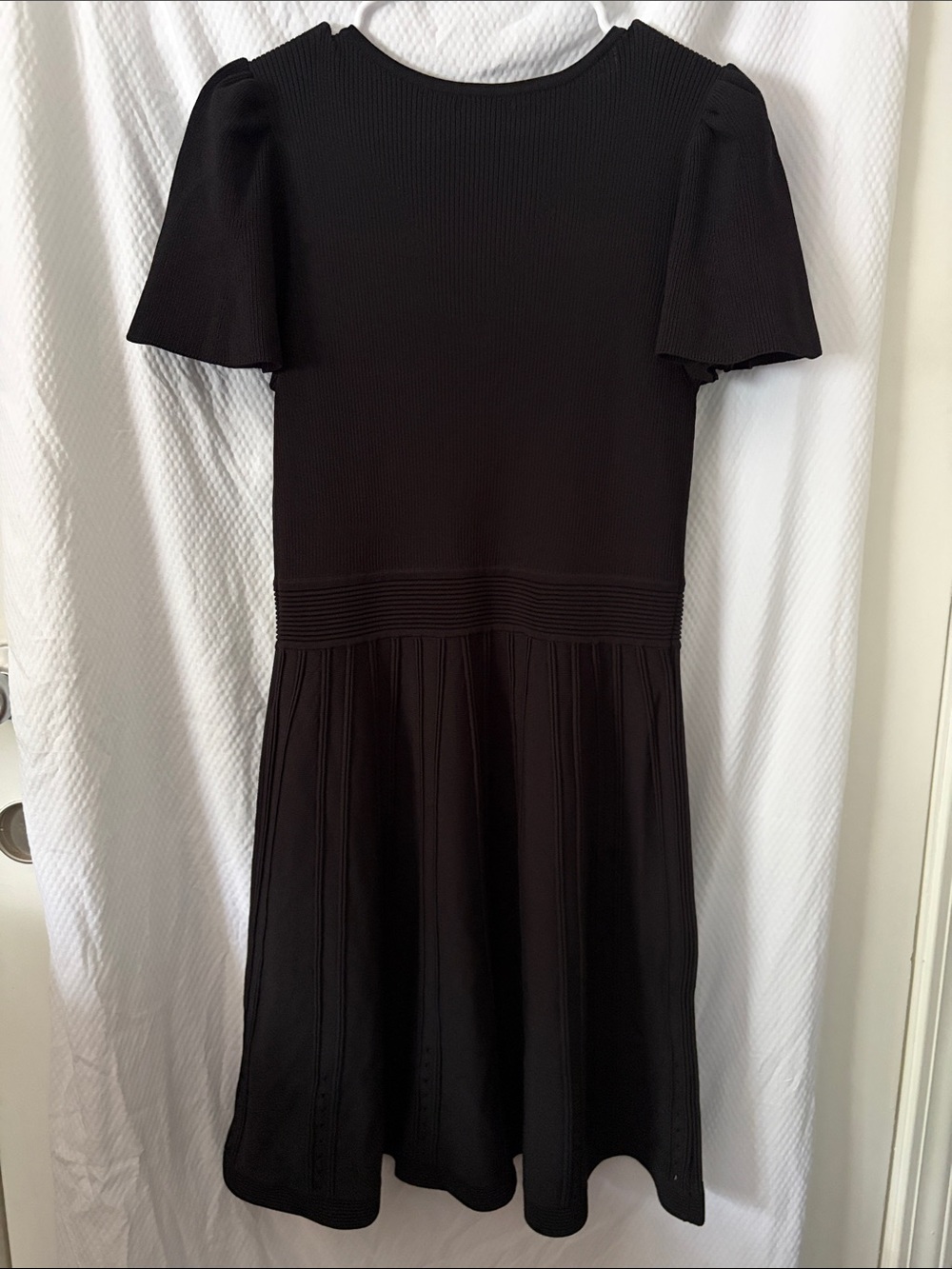NWT Eliza J High Quality Knit Style Black Midi Dress In Size Medium - Picture 7 of 9
